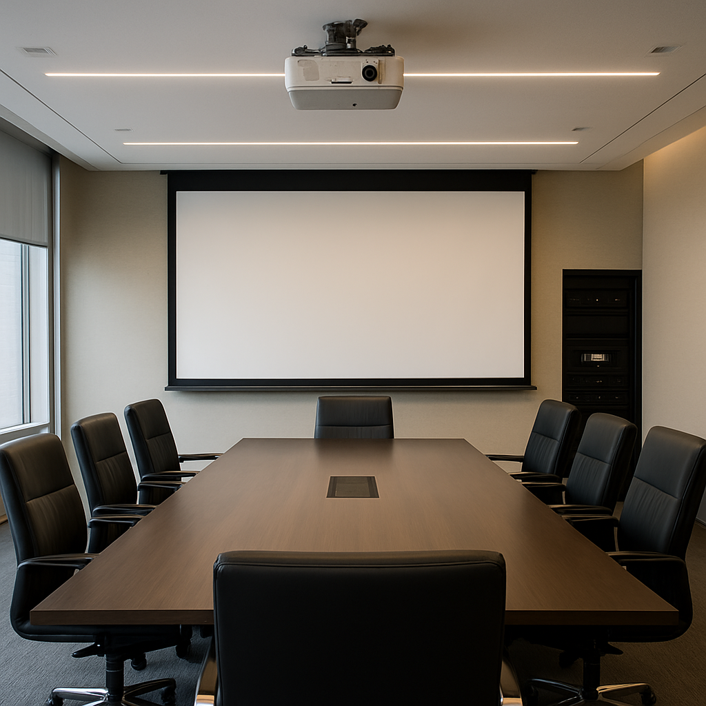 Conference room projector and AV setup